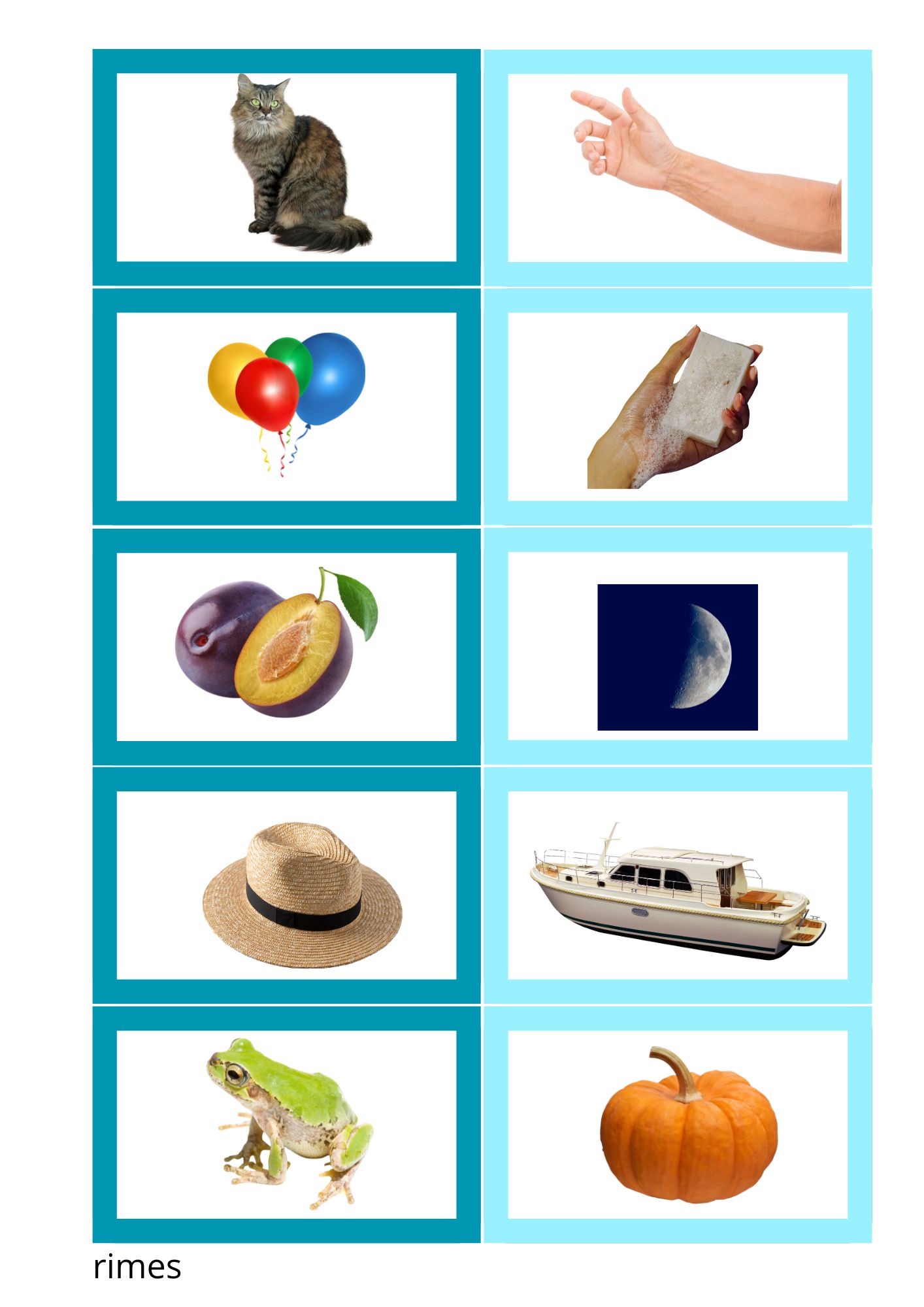 Mise en paires syllabes finales et sons finaux